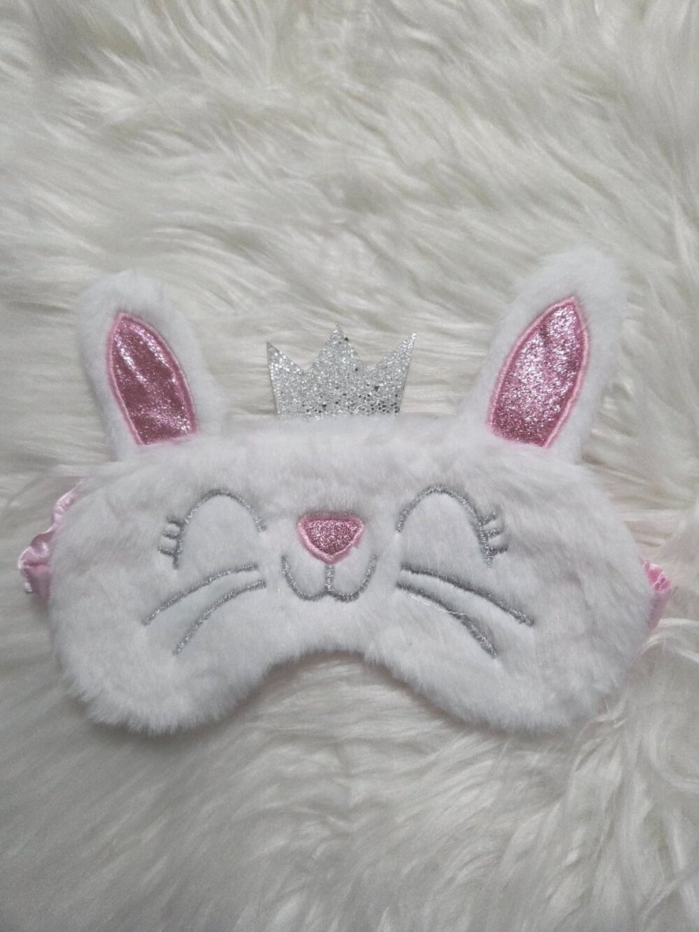 Princess White Bunny Sleep Mask